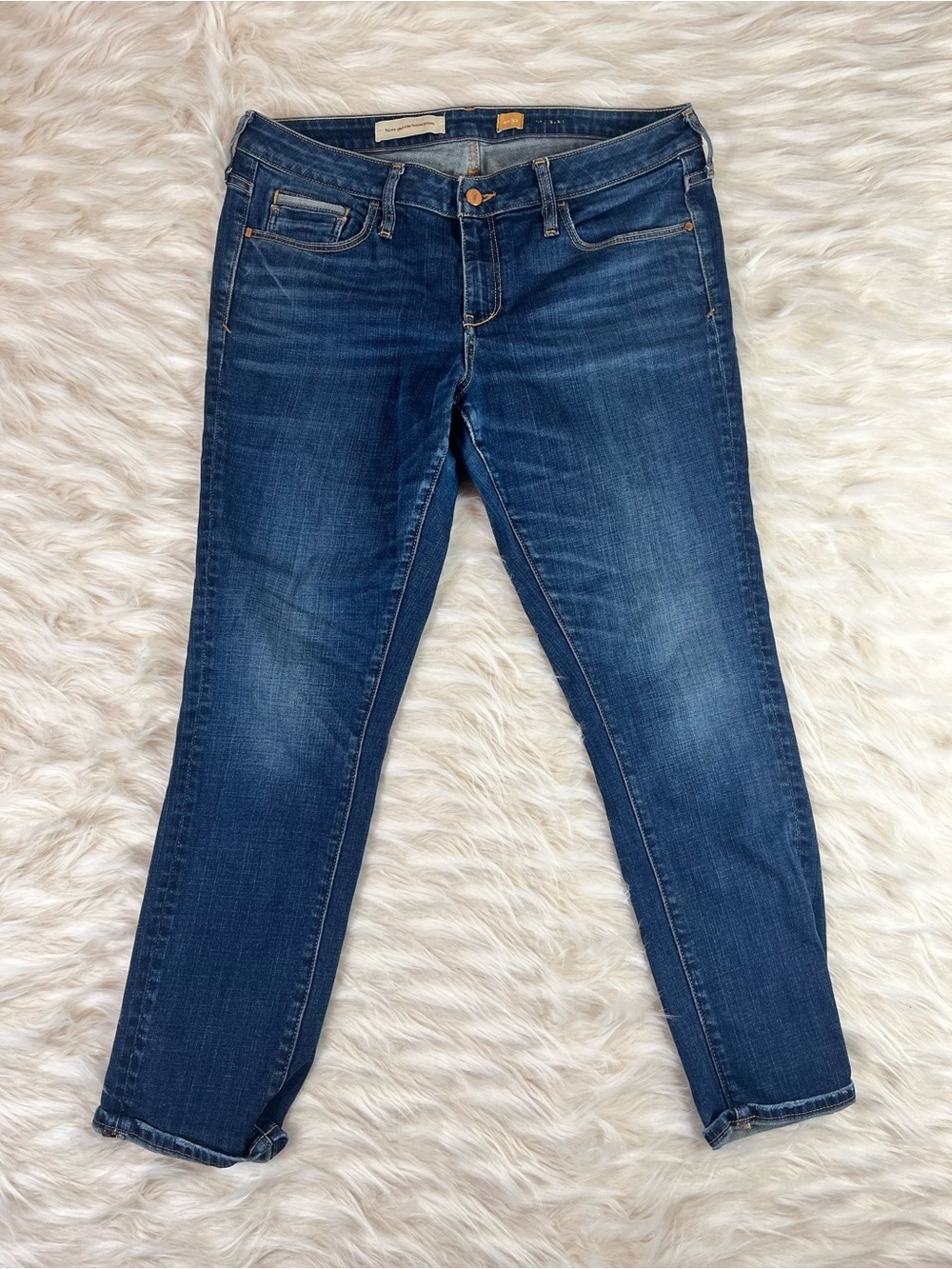Pilcro Anthropology 32 Women's 36x29 High Rise Cropped Dark Wash - Picture 1 of 5